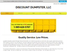 Tablet Screenshot of discountdumpsterllc.com